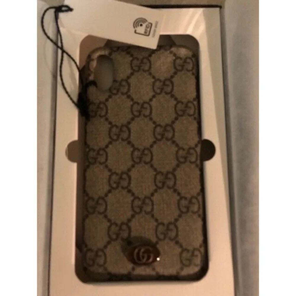 NIB $640 AUTHENTIC GUCCI GG SUPREME MONOGRAM IPHONE OPHIDIA PRO MAX X XS CASE